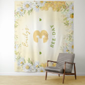 Bumblebee Yellow Kid's Girl's Birthday Party Honey Wandteppich (Beispiel)