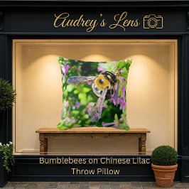 Bumblebees on Chinese Lilac Kissen