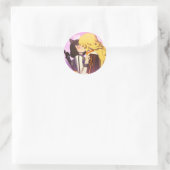 Bumbleby Kiss Yang Xiao Long und Blake Belladonna Runder Aufkleber (Tasche)