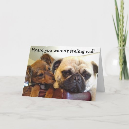 Bumblesnot card: Heard you weren't feeling well Karte (Vorderseite)