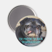 Bumblesnot-Magnet: Stolz auf Schlagkopf Magnet (Vorderseite/Rückseite)
