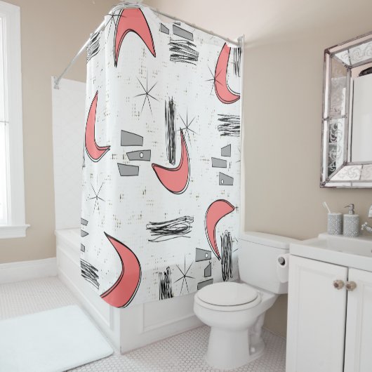 Bumerangs und Sternexplosion-Duschvorhang 2 Duschvorhang (Beispiel)