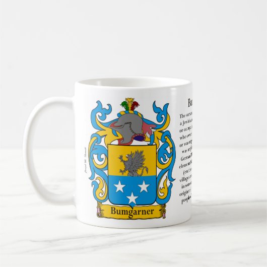 Bumgarner Familien-Wappen Kaffeetasse (Links)