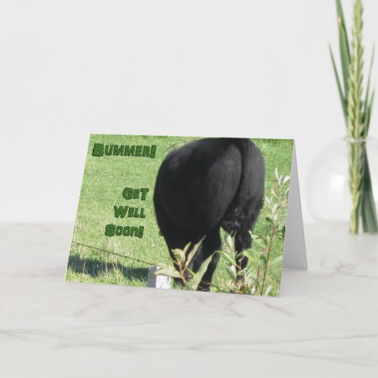 Bummer-Get Well bald Karte (Vorderseite)