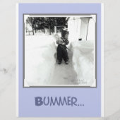 Bummer Junge mit Schneeschuh Flyer (Vorne)