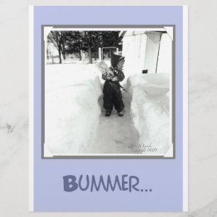 Bummer Junge mit Schneeschuh Flyer
