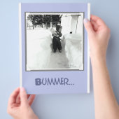 Bummer Junge mit Schneeschuh Flyer (Hand)