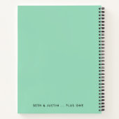 Bump, Baby und Beyond | Mint Green Baby Journal Notizblock (Rückseite)
