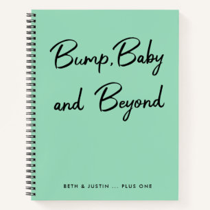 Bump, Baby und Beyond Mint Green Baby Journal Notizblock
