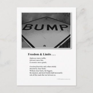 BUMP: FREIHEIT UND GRENZEN POSTKARTE