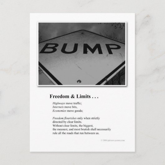 BUMP: FREIHEIT UND GRENZEN POSTKARTE (Vorderseite)