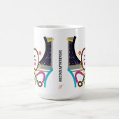 Bump in der Road Abstrakt Modern Art Retro Tasse (Mittel)