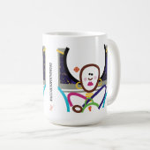 Bump in der Road Abstrakt Modern Art Retro Tasse (VorderseiteRechts)