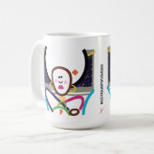 Bump in der Road Abstrakt Modern Art Retro Tasse (Vorderseite Links)
