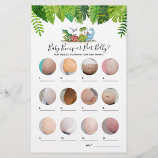 Bump or Beer Bly Dinosaur Baby Showspiel