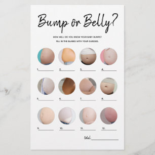 Bump or Beer Bly Minimalistisch Baby Showspiel