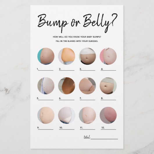 Bump or Beer Bly Minimalistisch Baby Showspiel (Vorderseite)