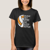 Bump Set Spike Eat Sleep Repeat Volleyball 5 T-Shirt (Vorderseite)