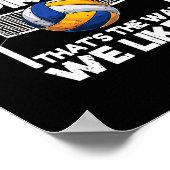 Bump Set Spike It Funny Volleyball Player Poster (Ecke)