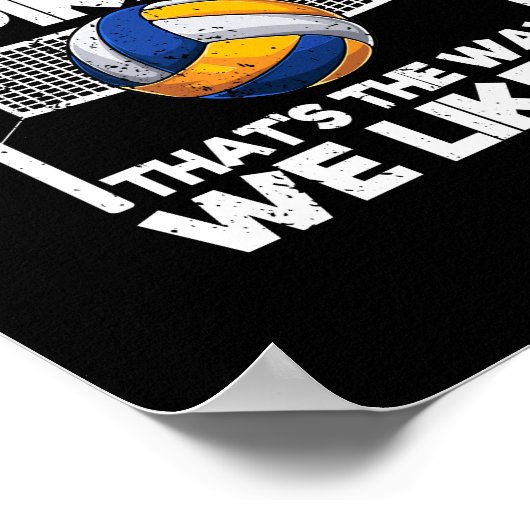 Bump Set Spike It Funny Volleyball Player Poster (Ecke)