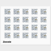 Bump Set Spike Quadratischer Aufkleber (Blatt)
