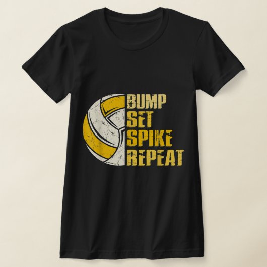 Bump Set Spike Repeat Volleyball Fun T-Shirt (Ablage )