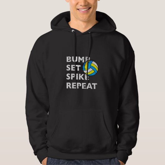 Bump Set Spike Repeat - Volleyball Hoodie (Vorderseite)