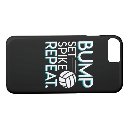Bump Set Spike Repeat Volleyball Lover Gifts Case-Mate iPhone Hülle (Rückseite (Horizontal))