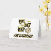 Bump Set Spike Volleyball Geschenk Karte (Gelbe Blume)