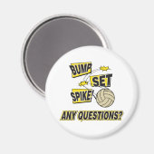 Bump Set Spike Volleyball Geschenk Magnet (Vorderseite/Rückseite)
