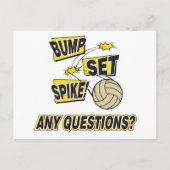 Bump Set Spike Volleyball Geschenk Postkarte (Vorderseite)