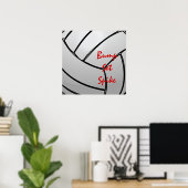 Bump Set Spike Volleyball Mantra Poster (Heimbüro)