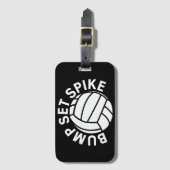 Bump set spike volleyball team gepäckanhänger (Vorderseite Vertikal)