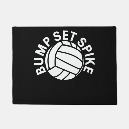 Bump-Set-Spike-Volleyballmannschaft Fußmatte (Vorderseite)