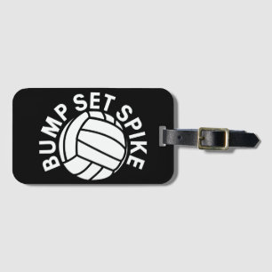 Bump Set Spike Volleyballmannschaft Gepäckanhänger