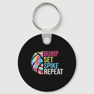Bump Set Spike Wiederholen Volleyball Shirt für Mä Schlüsselanhänger