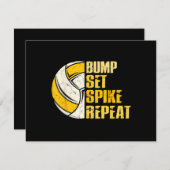 Bump Set Spike Wiederholung Volleyball Funny Funny (Vorne/Hinten)