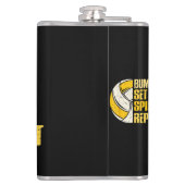 Bump Set Spike Wiederholung Volleyball Funny Funny Flachmann (Rückseite)