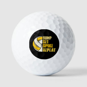 Bump Set Spike Wiederholung Volleyball Funny Funny Golfball