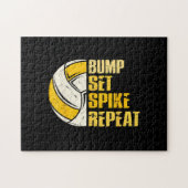 Bump Set Spike Wiederholung Volleyball Funny Funny Puzzle (Horizontal)