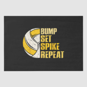Bump Set Spike Wiederholung Volleyball Funny Funny Seidenpapier
