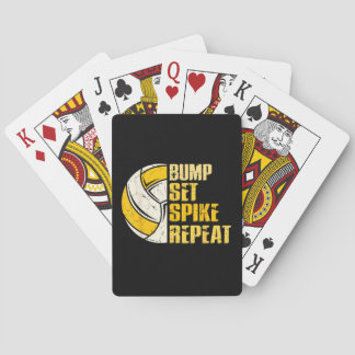 Bump Set Spike Wiederholung Volleyball Funny Funny Spielkarten