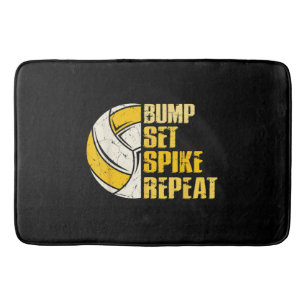 Bump Set Spike Wiederholung Volleyball Lustig Badematte