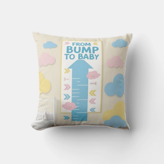 Bump to Baby Growth Tour Chart Kissen (Vorderseite)