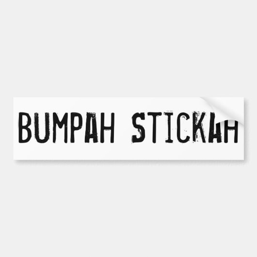 Bumpah Stickah, der Autoaufkleber (Vorne)