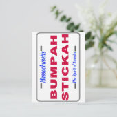 Bumpah Stickah Postkarte (Stehend Vorderseite)