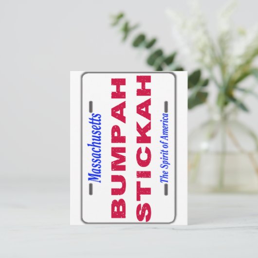 Bumpah Stickah Postkarte (Stehend Vorderseite)