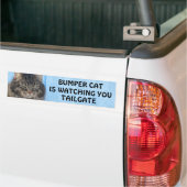 Bumper Cat beobachtet TAILGATE 6 meme Autoaufkleber (Auf Lkw)