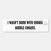 BUMPER-ENOUGH MITTELFINGER AUTOAUFKLEBER (Vorne)