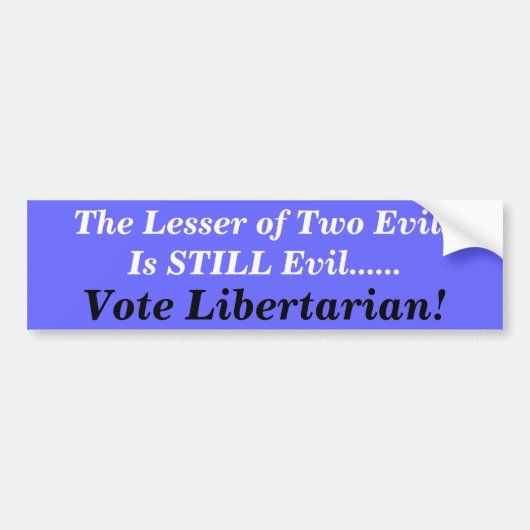 Bumper Sticker - Abstimmung Libertarian Autoaufkleber (Vorne)